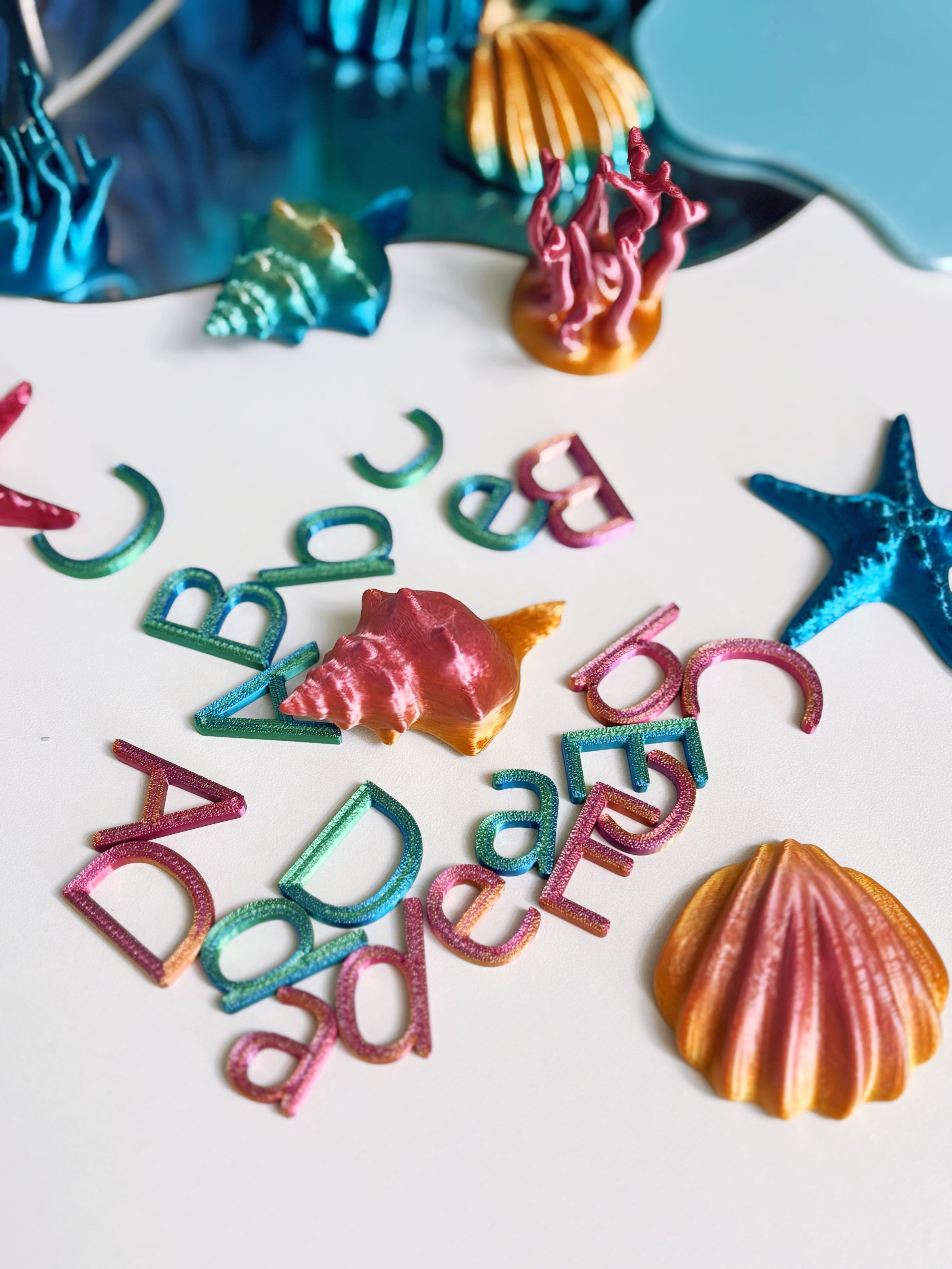 kite & kreek waterproof alphabet sensory materials